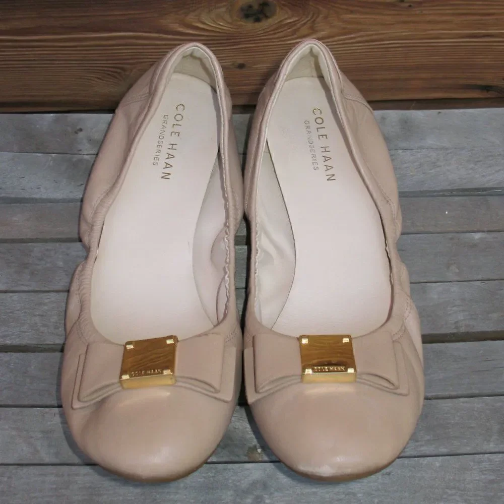 Cole Haan Grand Nude Bow Ballet Flats